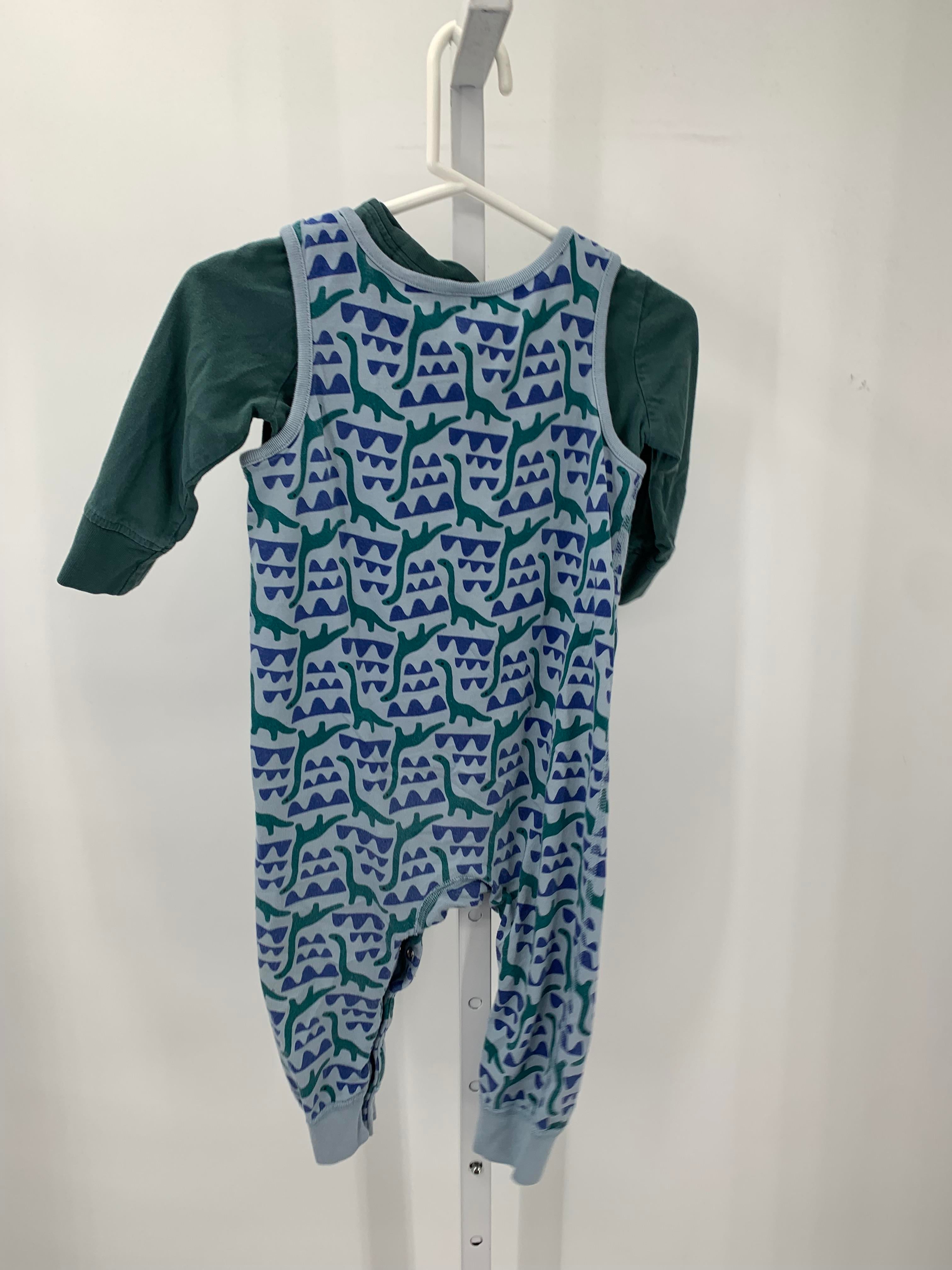 LONG SLV SHIRT DINO OVERALLS.
