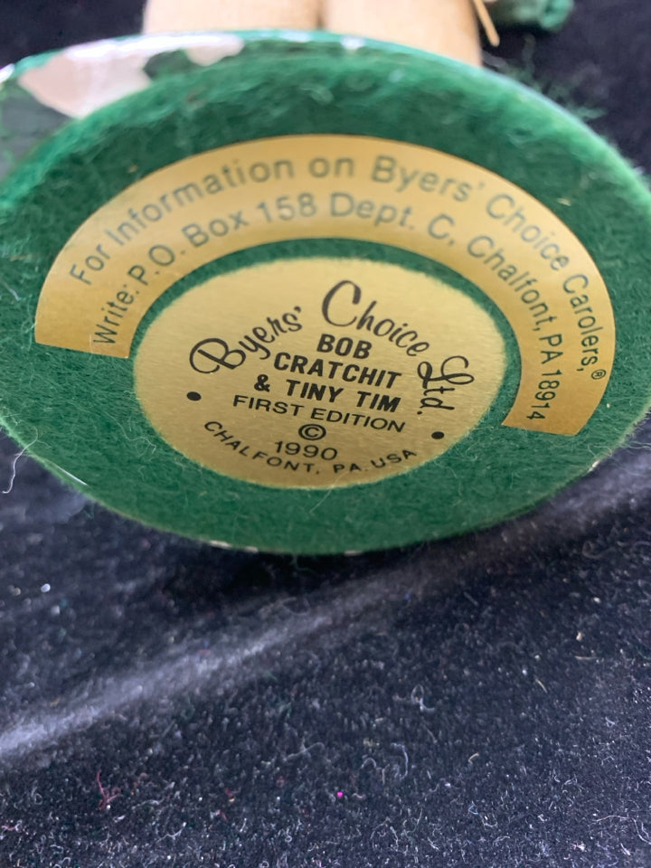 BYERS' CHOICE BOB CRATCHET TINY TIM FIRST EDITION 1990.