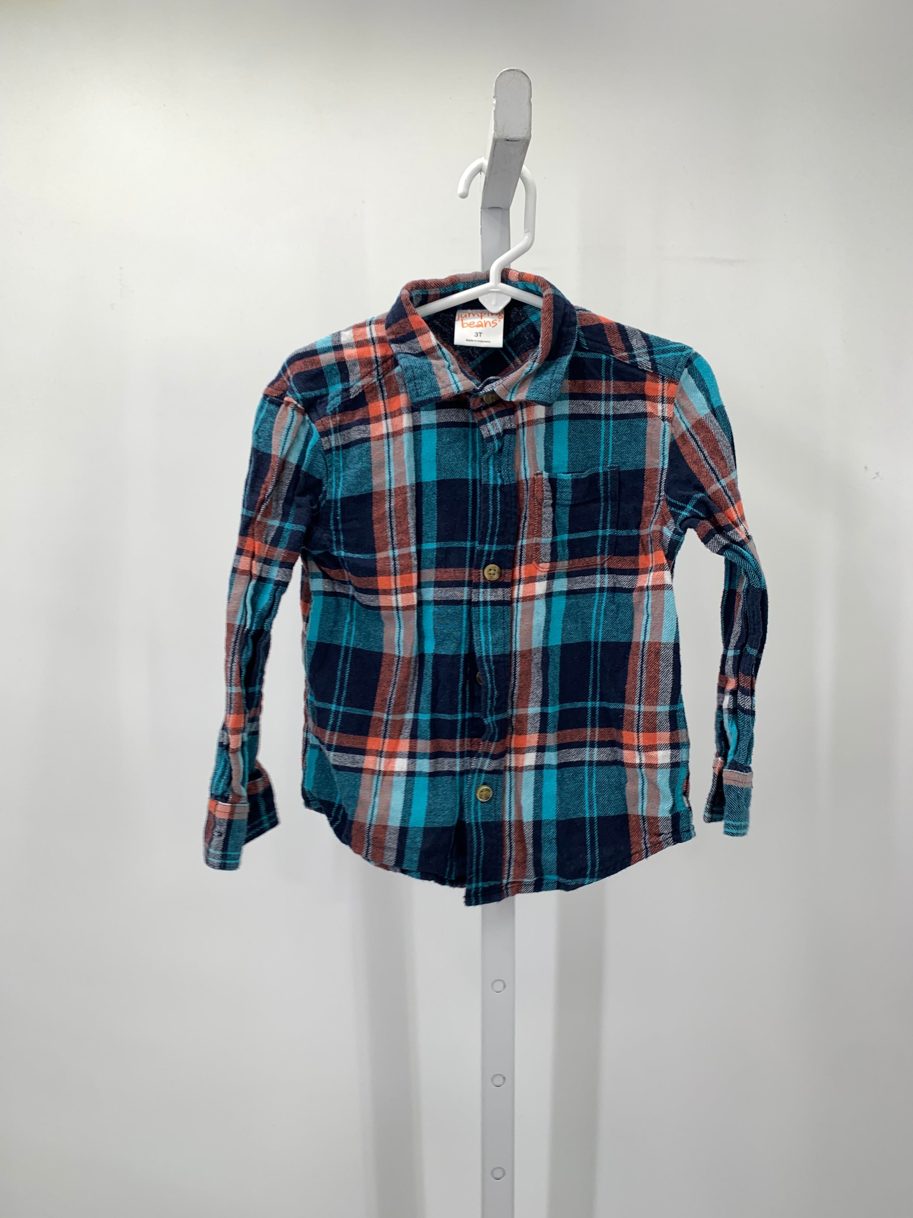 ORANGE PLAID BTN DOWN