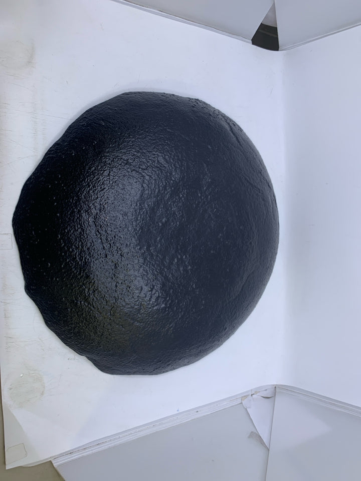 LARGE BLUE/PINK GLASS BOWL UNEVEN EDGE.