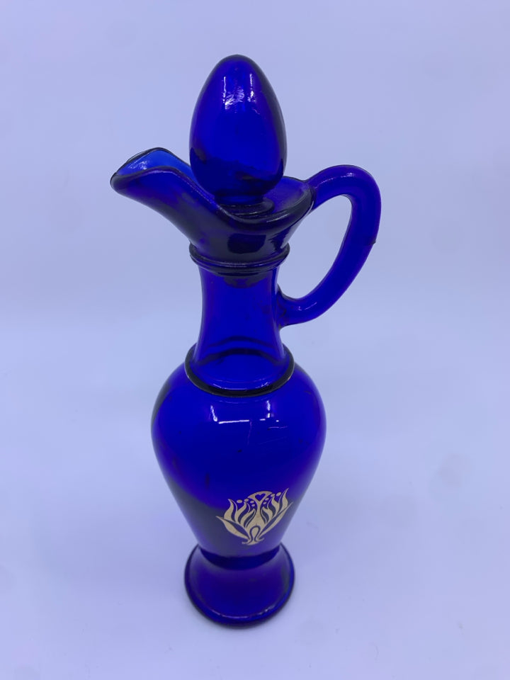 VTG BLUE SMALL DISPENSER BOTTLE.