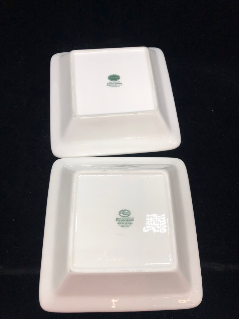 2 SQUARE PORTMEIRION BOTANIC BOWLS.