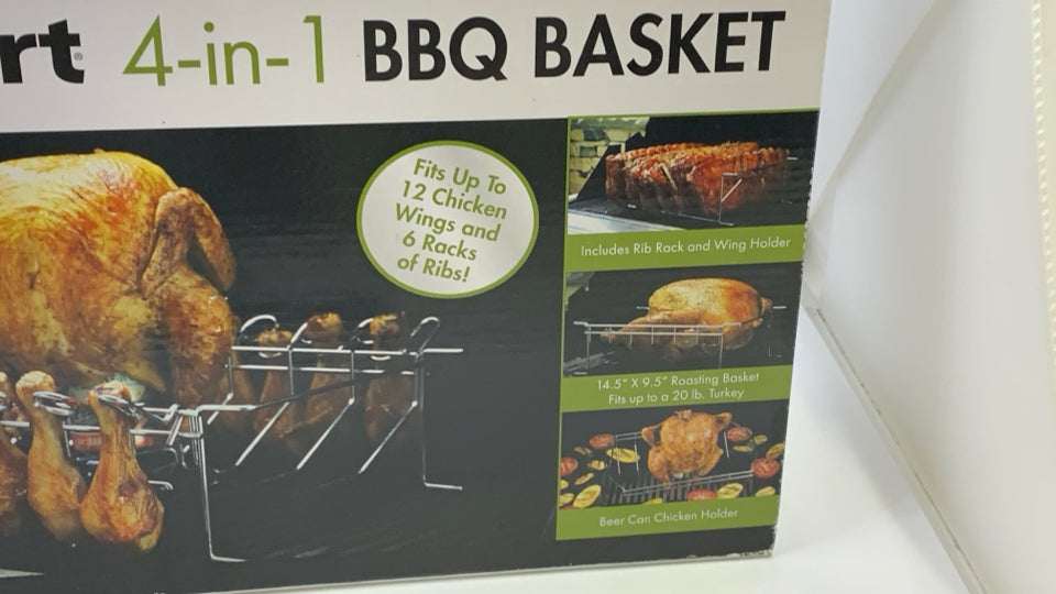 NIB 4 IN 1 BBQ BASKET.