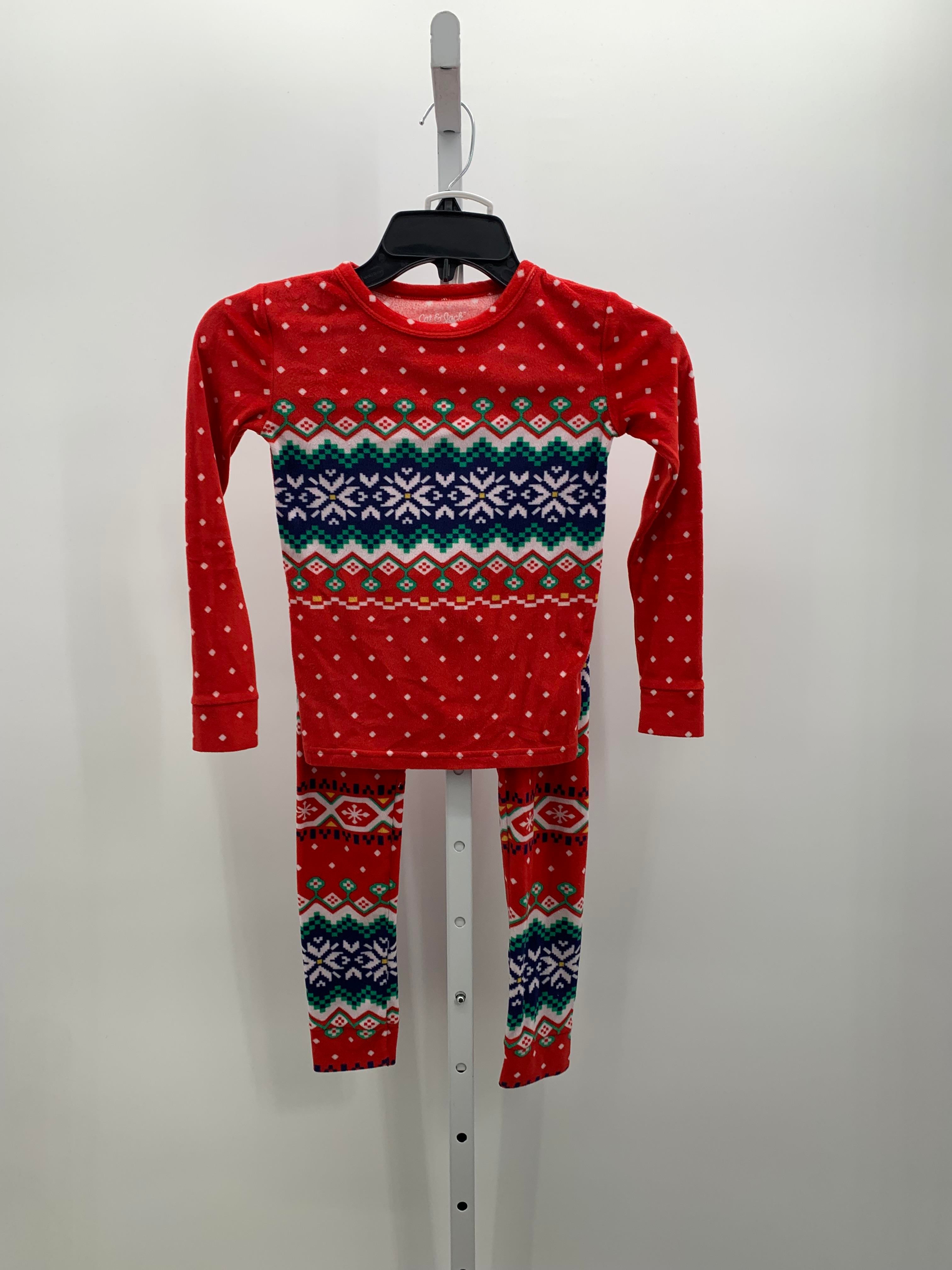 FLEECE PJS BLUE GREEN WHITE PATTERN