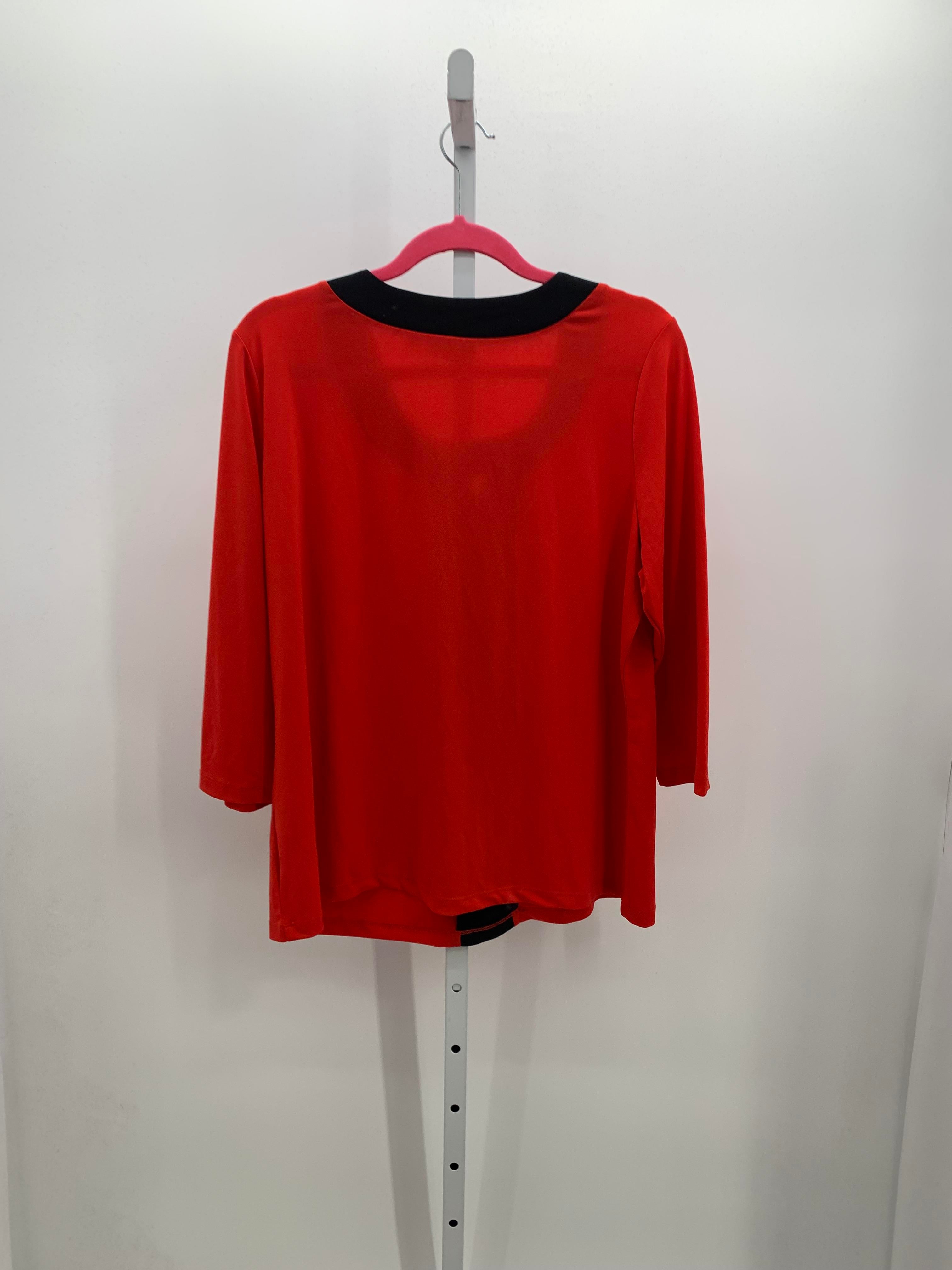 Susan Graver Size Large Misses 3/4 Sleeve Shirt