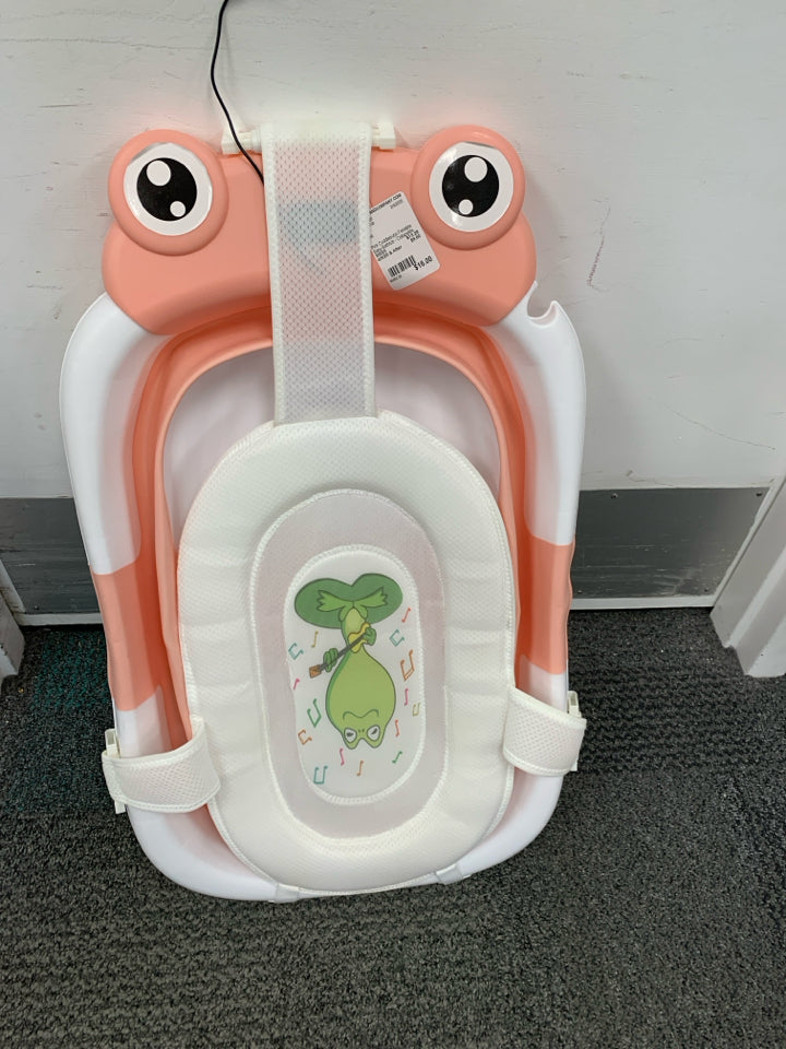 Pink Cuddlebubs Foldable Baby Bathtub - Collapsible Standing Infant
