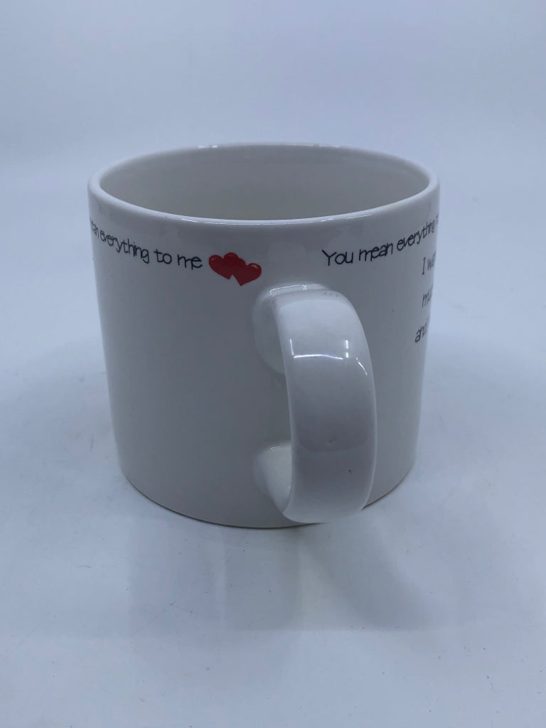 YOU MEAN EVERYTHING VALENTINES BEAR MUG.