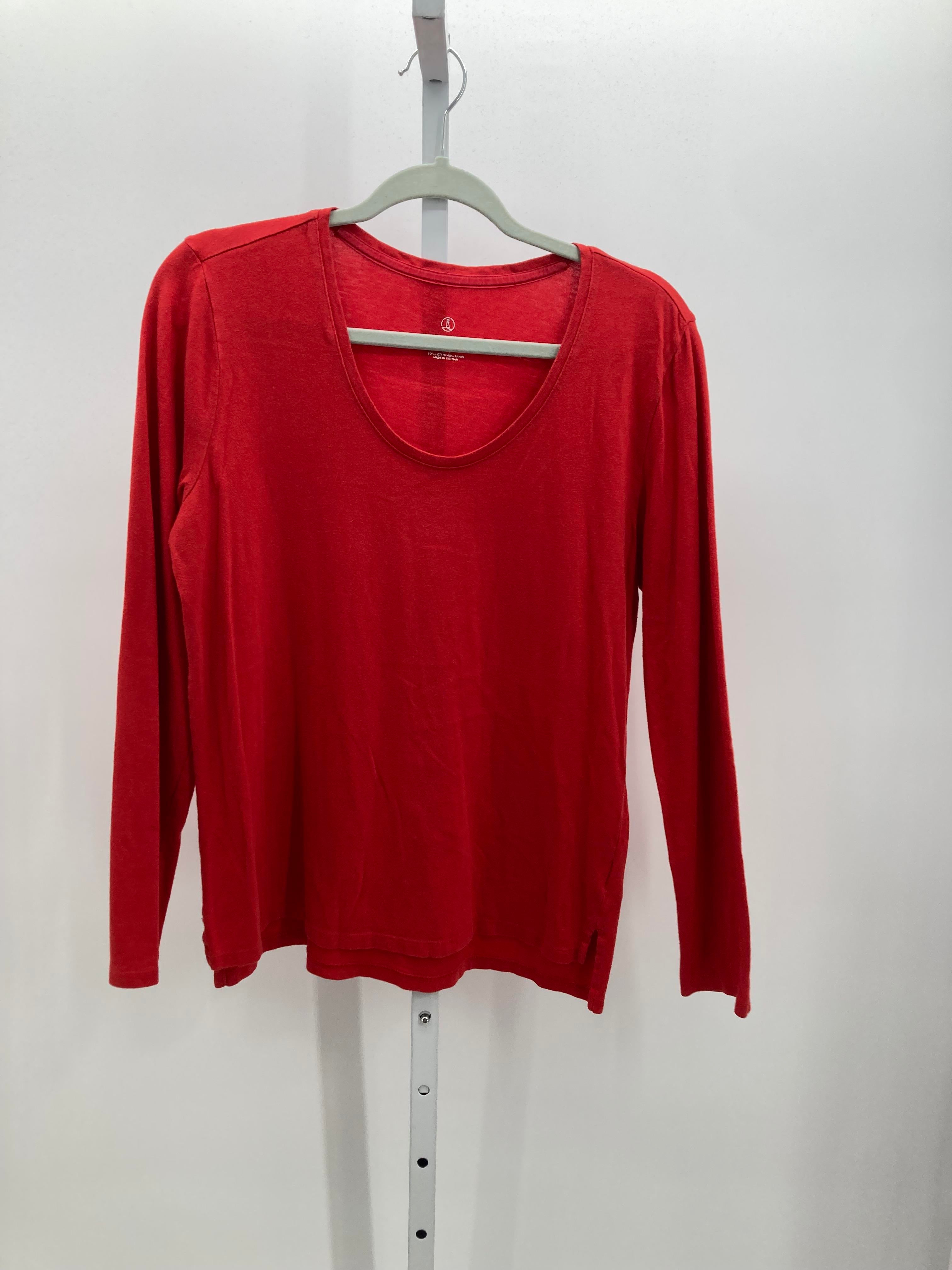 Lands End Size Medium Misses Long Sleeve Shirt