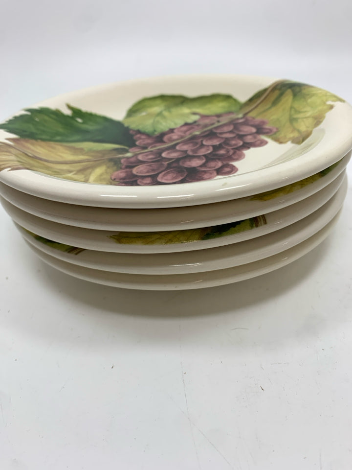 5 GRAPES APPETIZER PLATES.