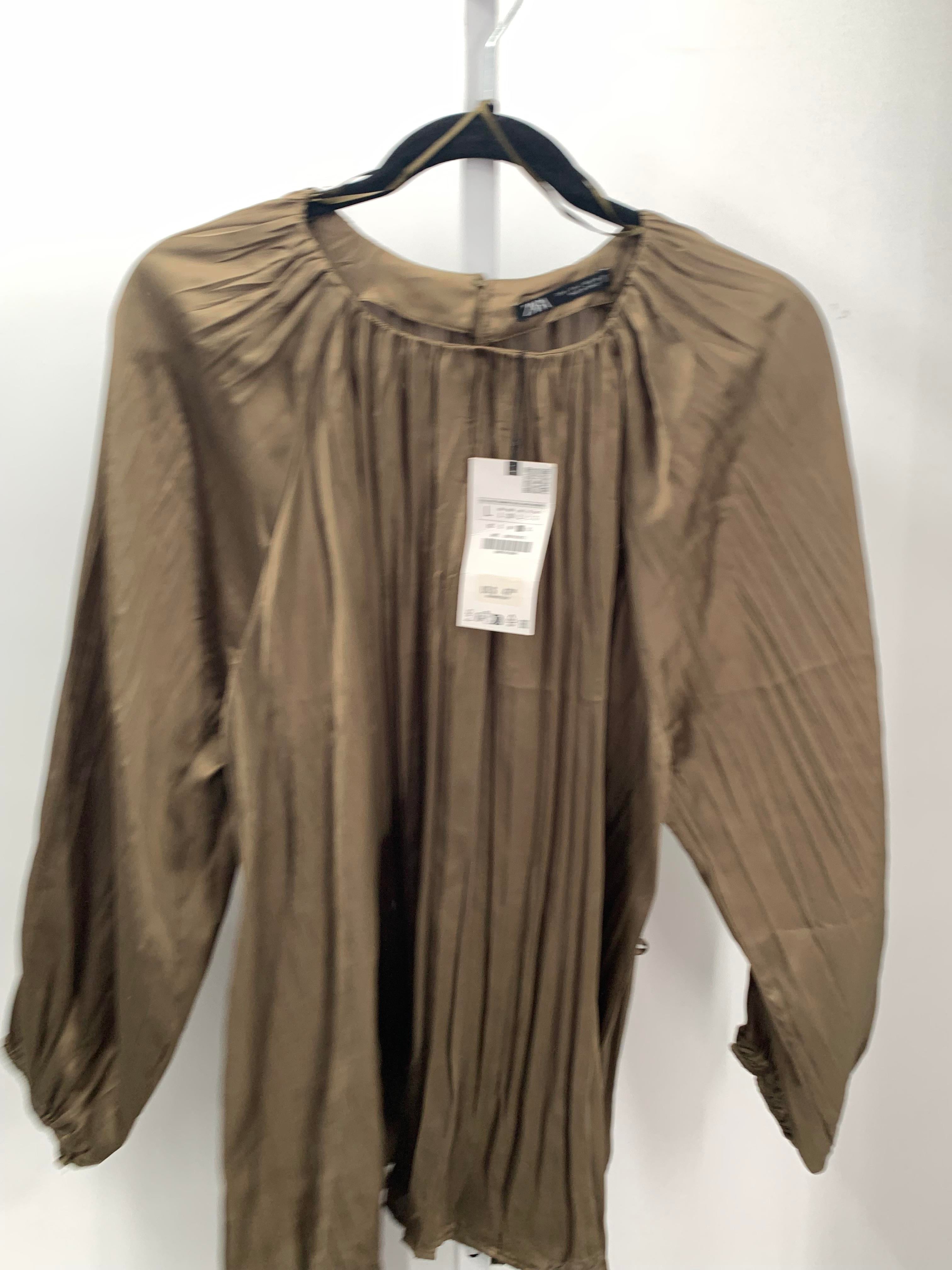 Zara Size Large Misses Long Sleeve Shirt