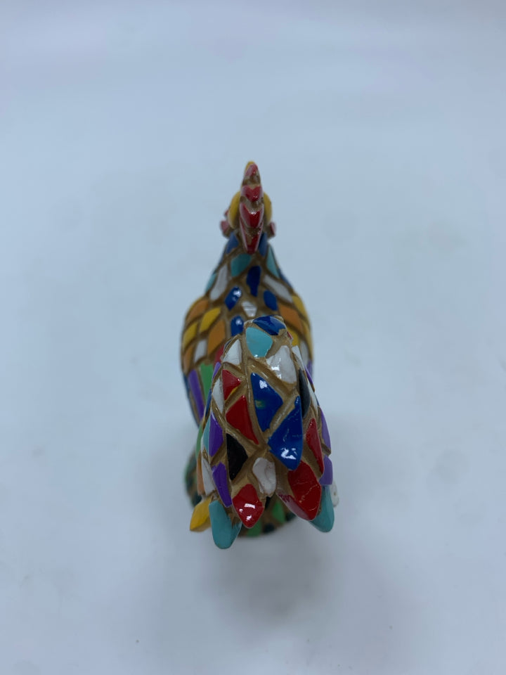 MOSAIC RESIN ROOSTER.