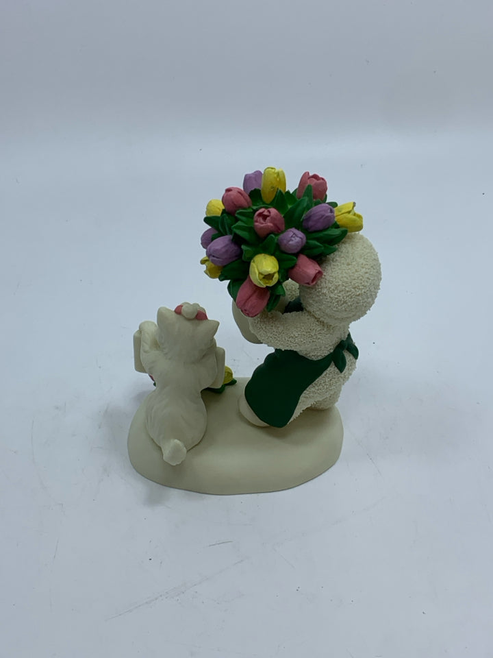 FLOWERS FOR YOU SNOW BABIES FIGURINE.
