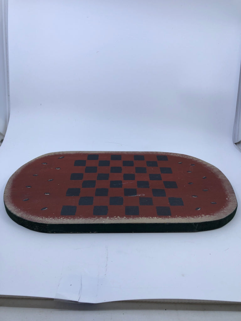 WATERMELON CHECKER BOARD WALL ART.