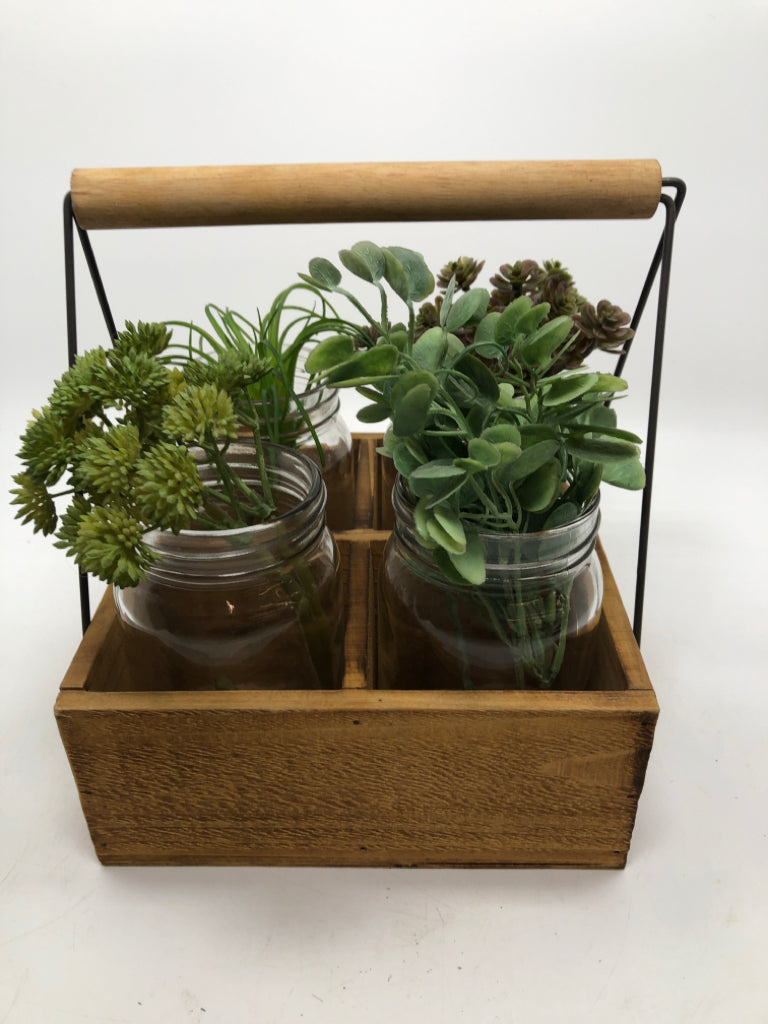 FARMERS MARKET FAUX SUCCULENT CADDY.