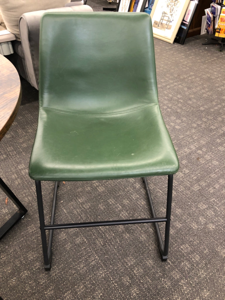 3PC MODERN TABLE & CHAIRS W/CRISCROSS BASE.