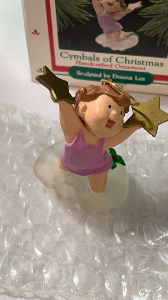CYMBALS OF CHRISTMAS ANGEL ORNAMENT.