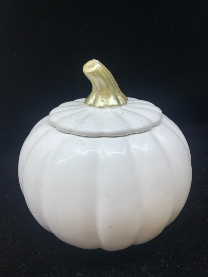 WHITE PUMPKIN CANISTER.