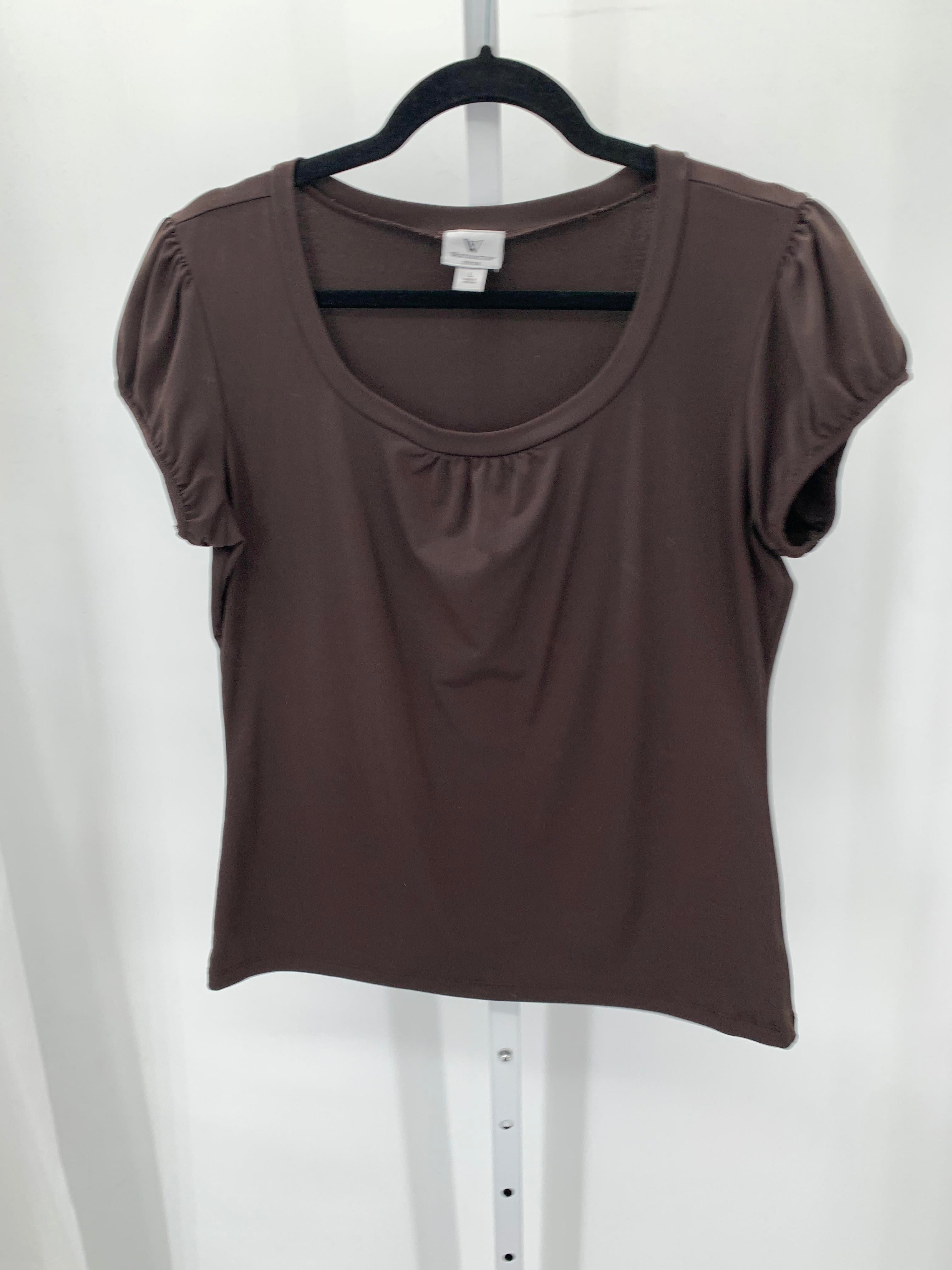 Worthington Size Large Misses Short Sleeve Shirt