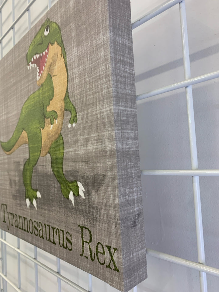 T REX CANVAS WALL ART.