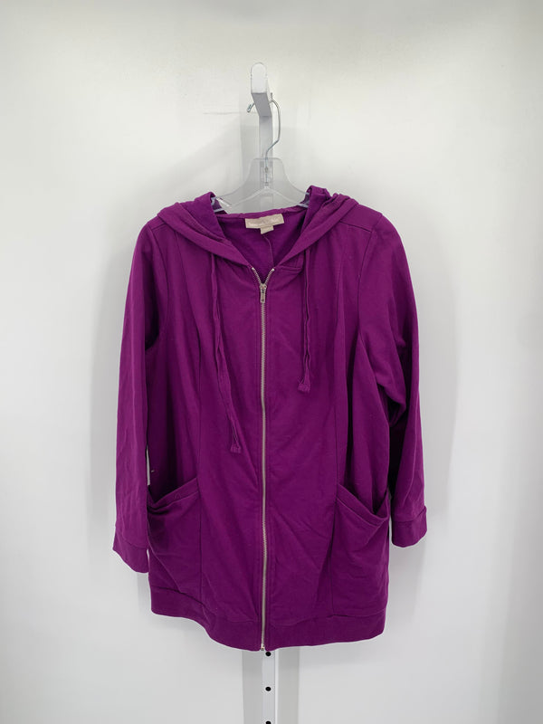 Woman Within Size 14/16 W Womens Sweat Jacket