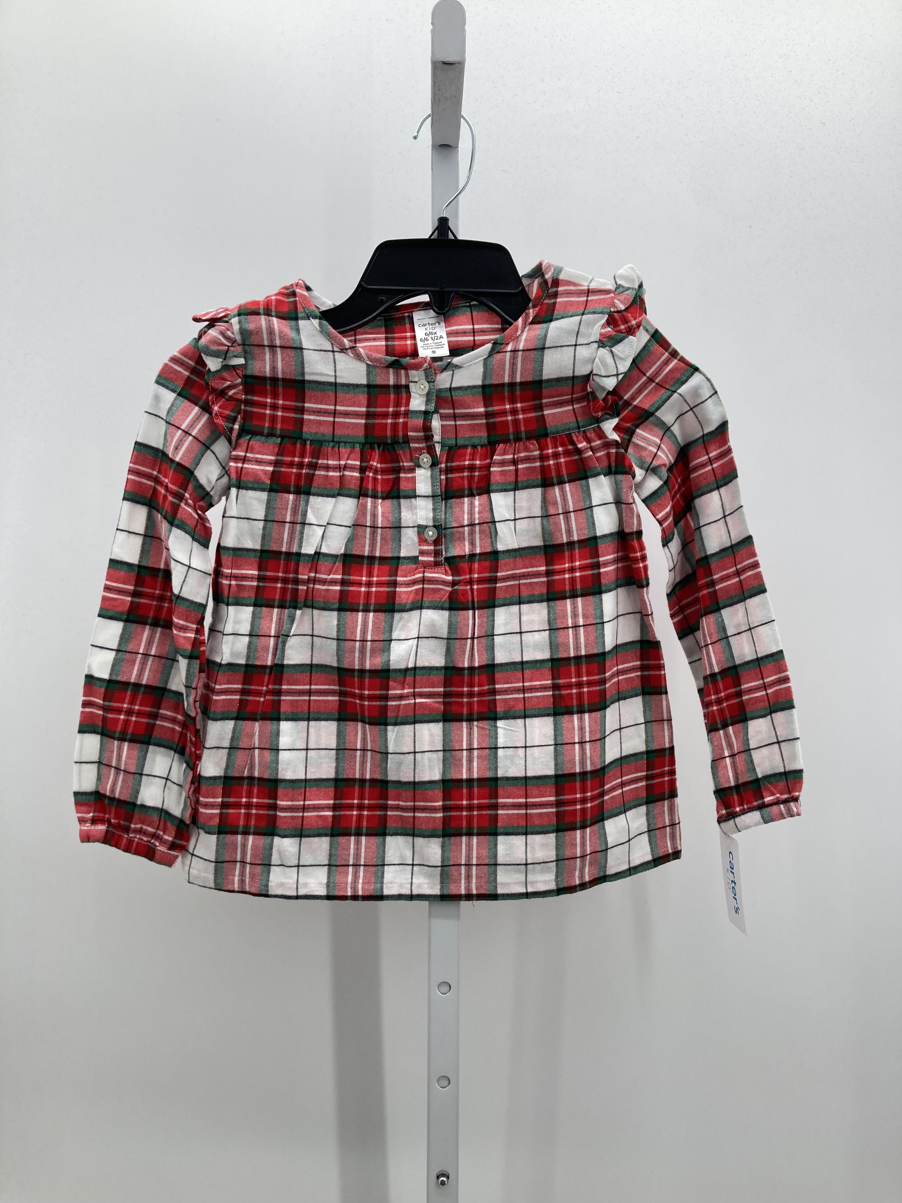 Carters Size 6/6X Girls Long Sleeve Shirt