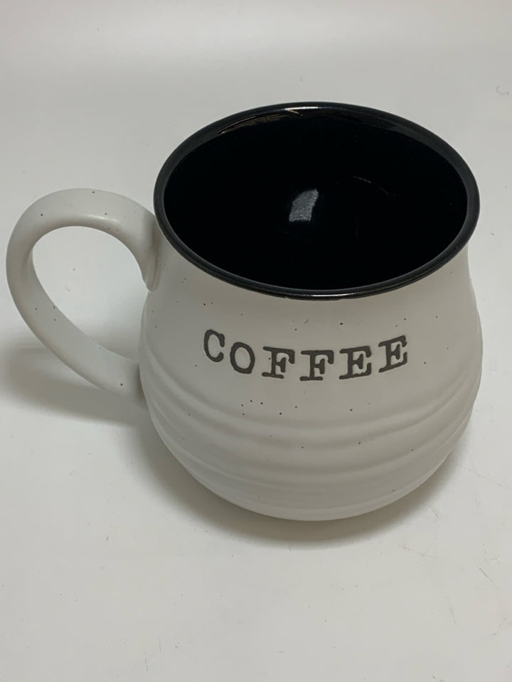 SHEFFIELD HOME B&W SPECKLED COFFEE MUG.