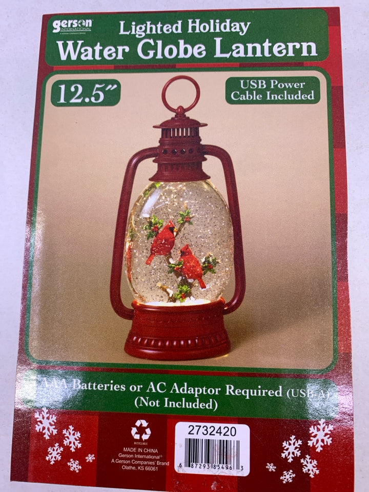 NIB CARDINAL WATER GLOBE LANTERN.
