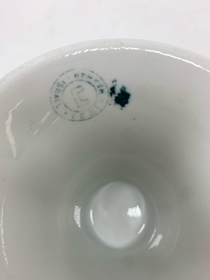 VTG FRUIT PORCELAIN CAKE STAND.
