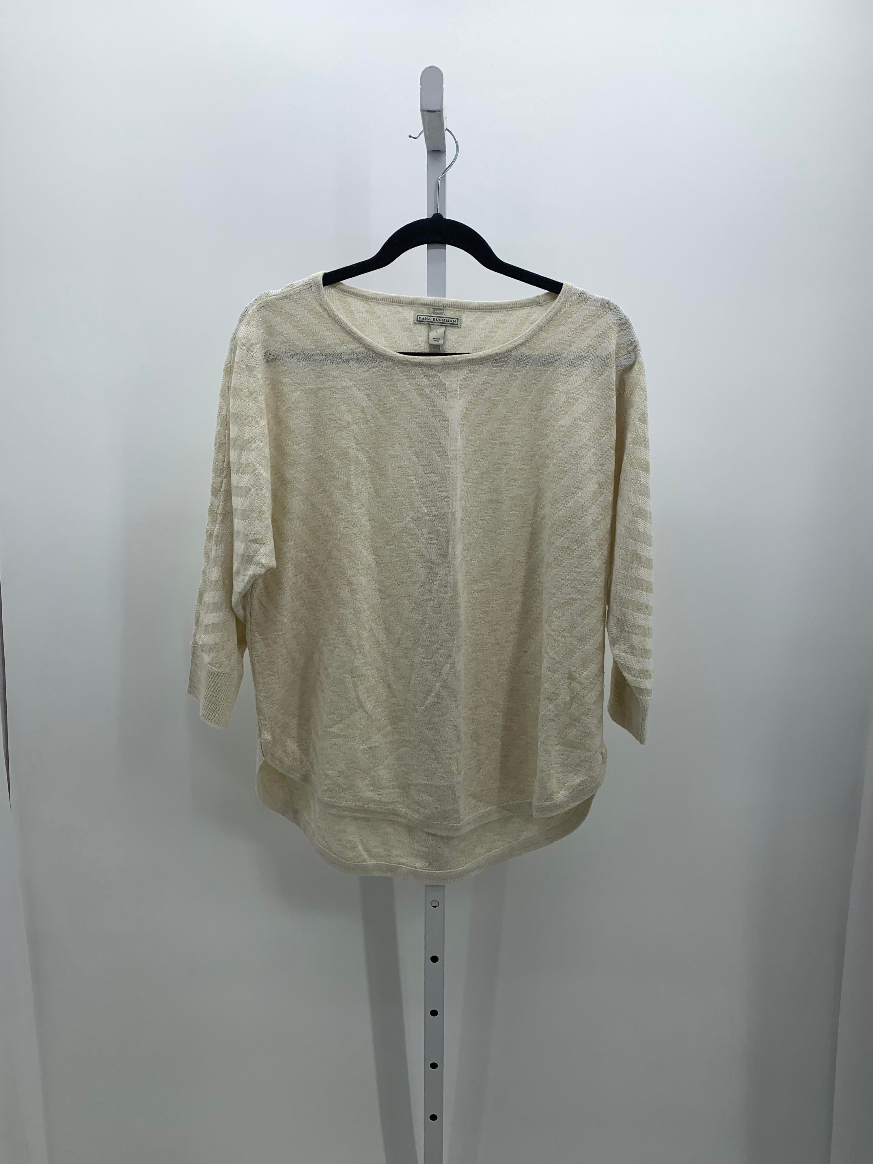 Dana Buchman Size Large Misses 3/4 Sleeve Sweater
