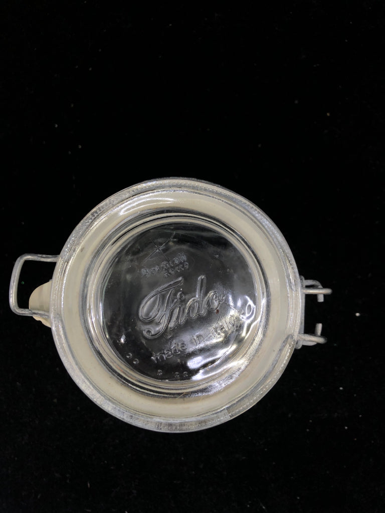 GLASS CONTAINER W/LATCH LID FIDO BORMIOLI ROCCO.