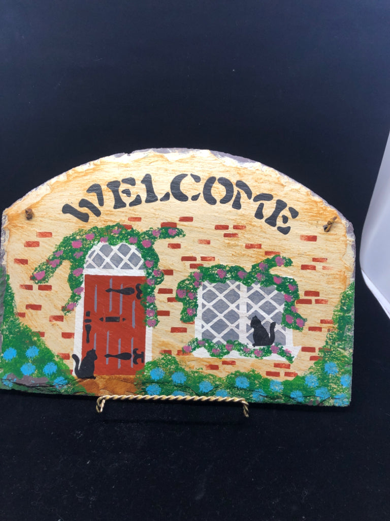 WELCOME SLATE WALL ART.