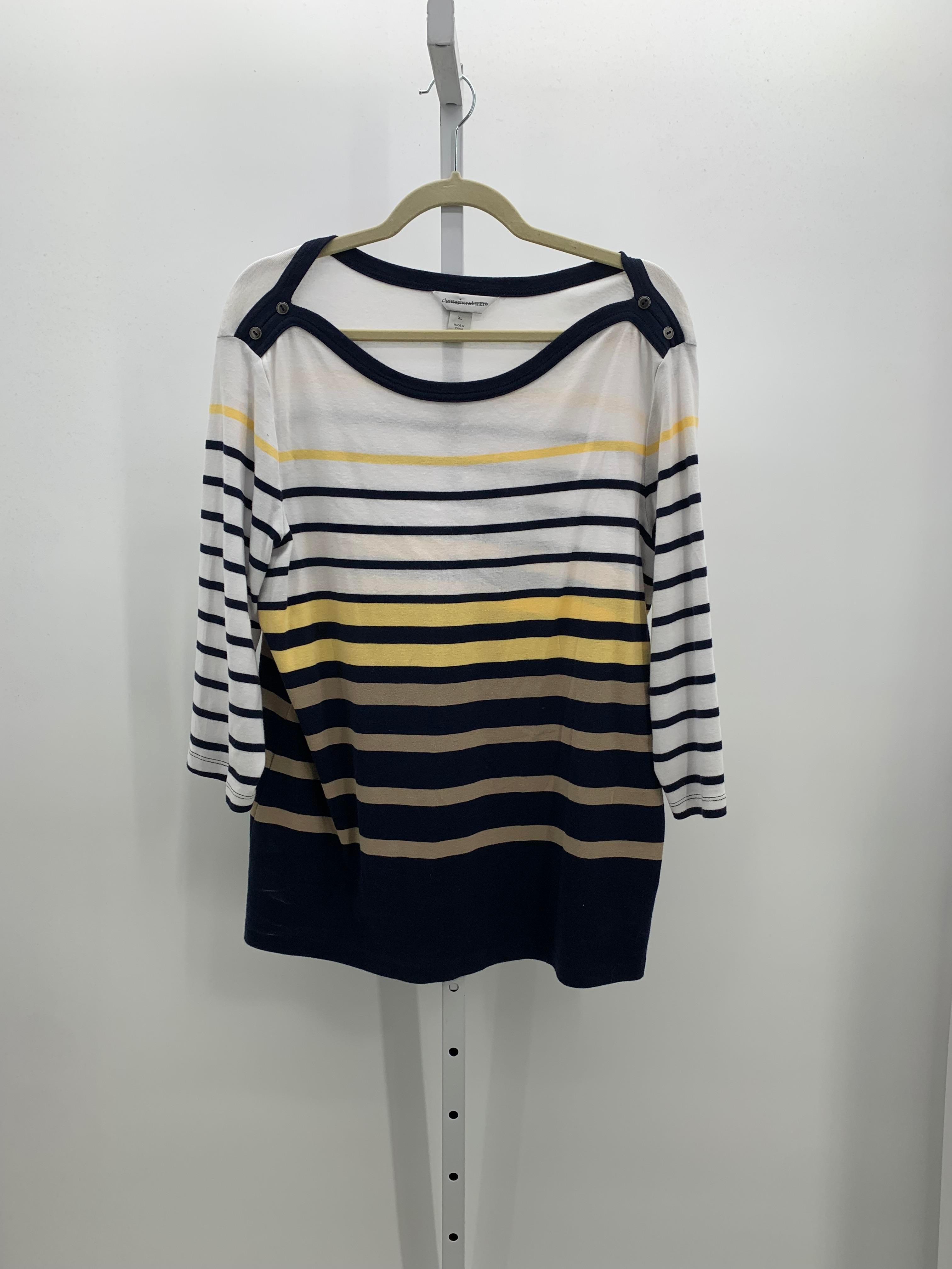 Christopher & Banks Size Extra Large Misses 3/4 Sleeve Shirt