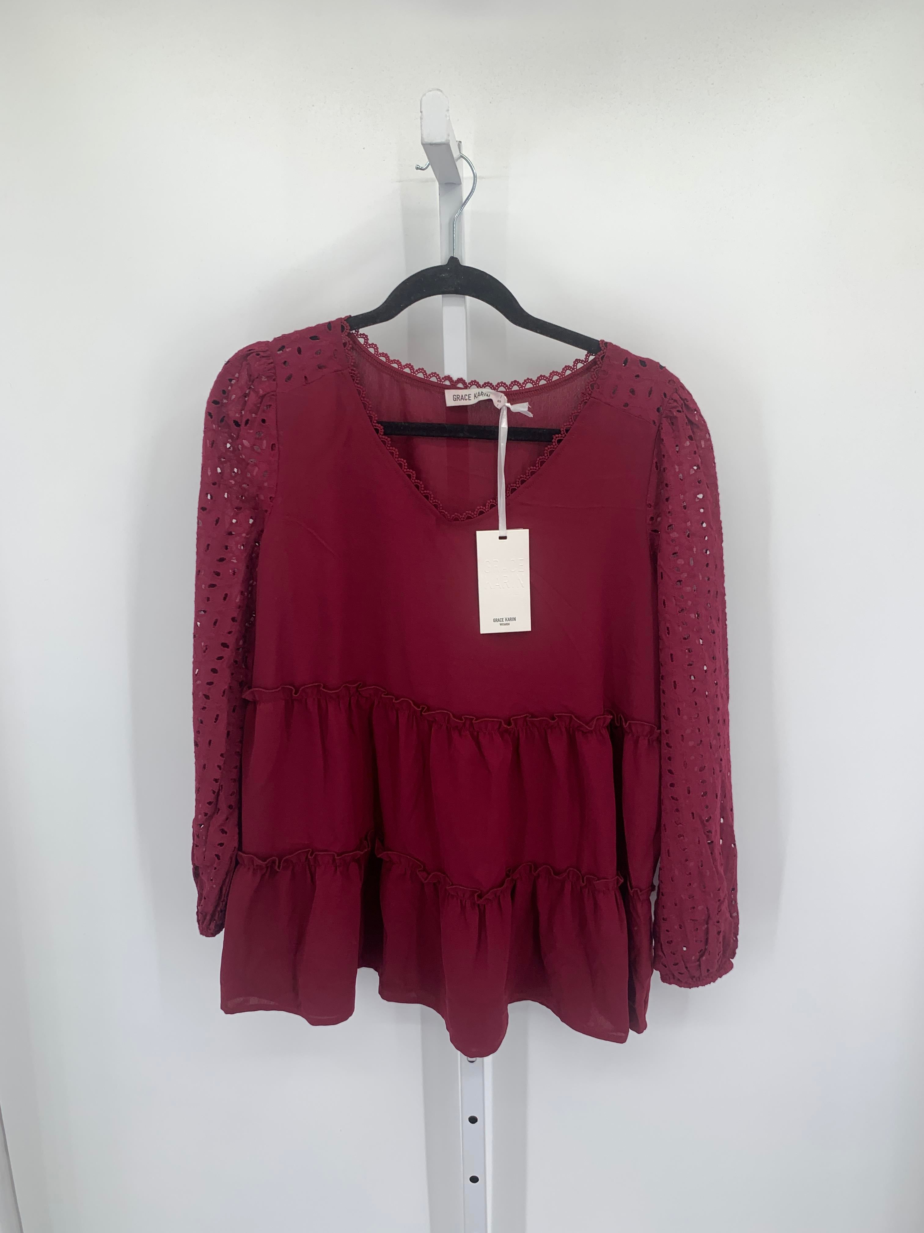 Grace Karin Size Small Misses Long Sleeve Shirt