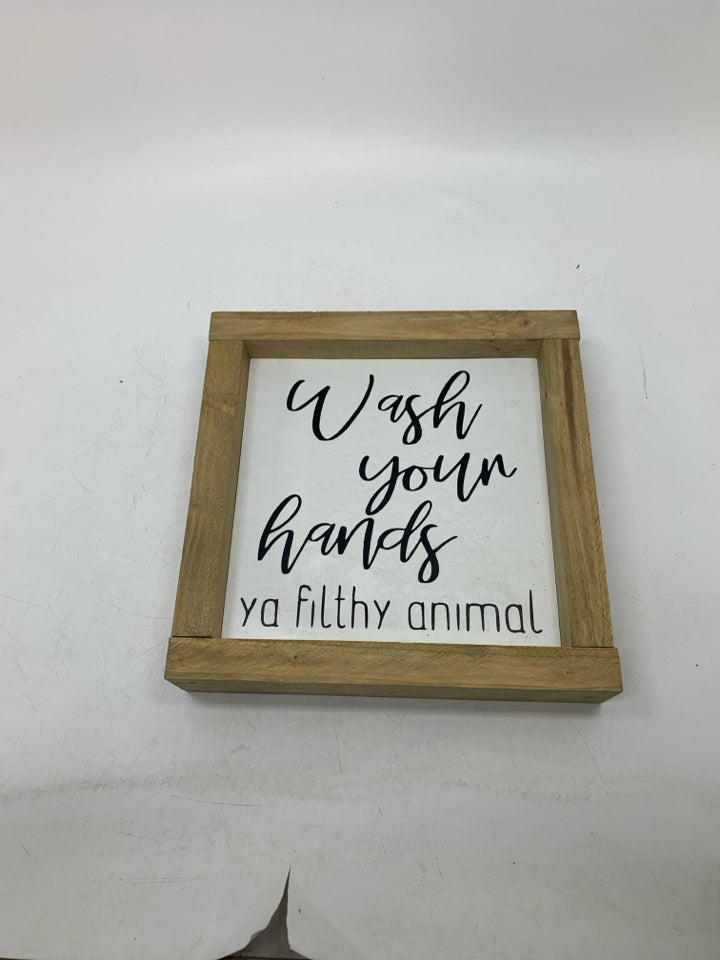 WASH YOUR HANDS SQUARE WALL HANGING.