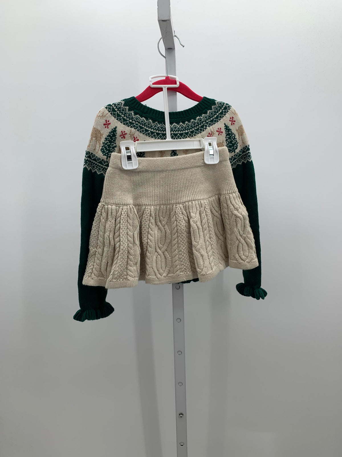 REINDEER TREES SWEATER AND SKIRT