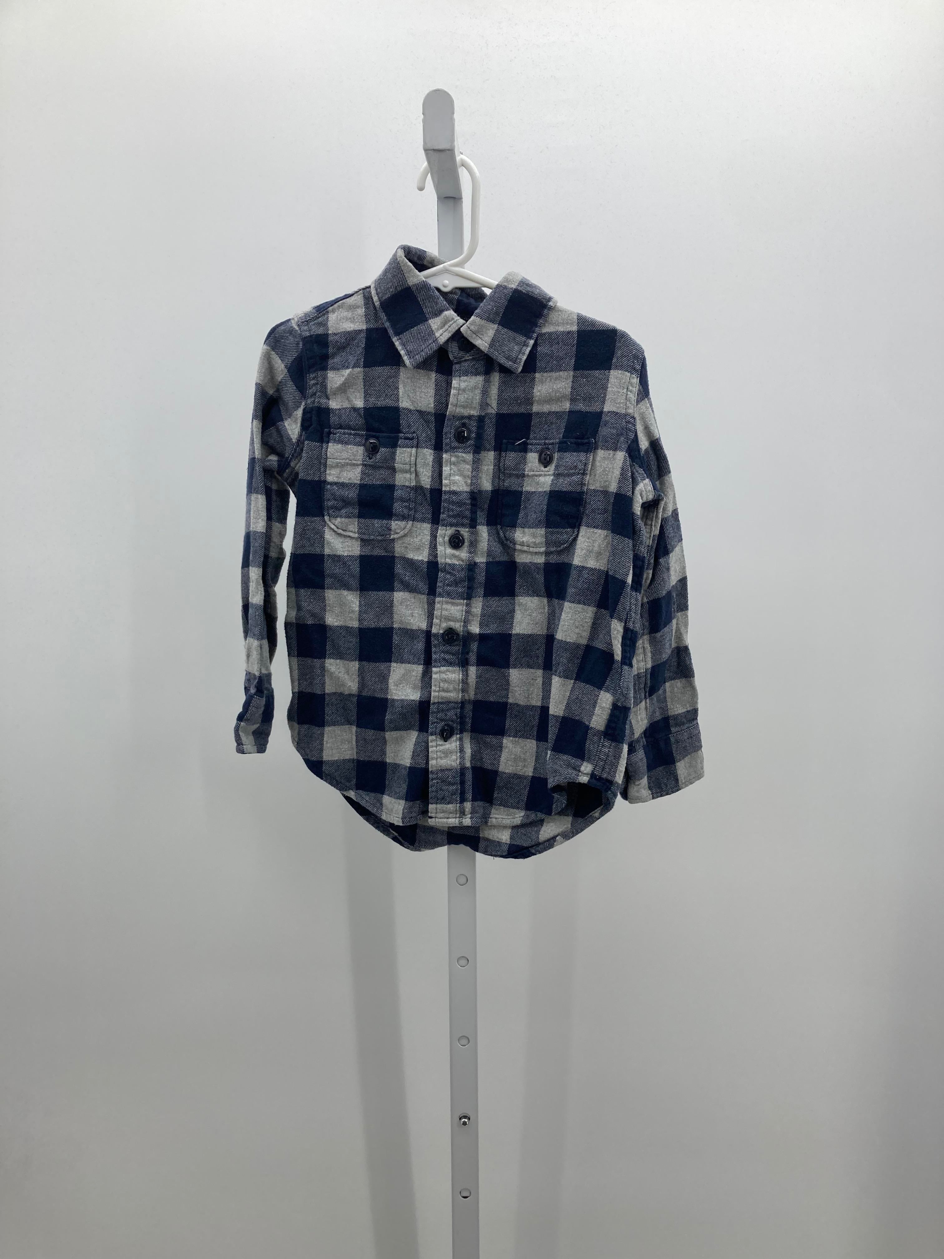 NAVY PLAID BTN DOWN
