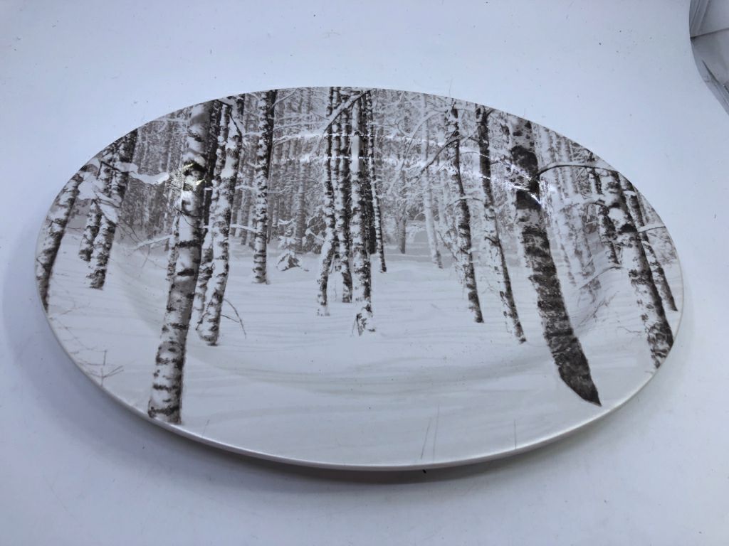 BIRCH TREE OVAL PLATTER.