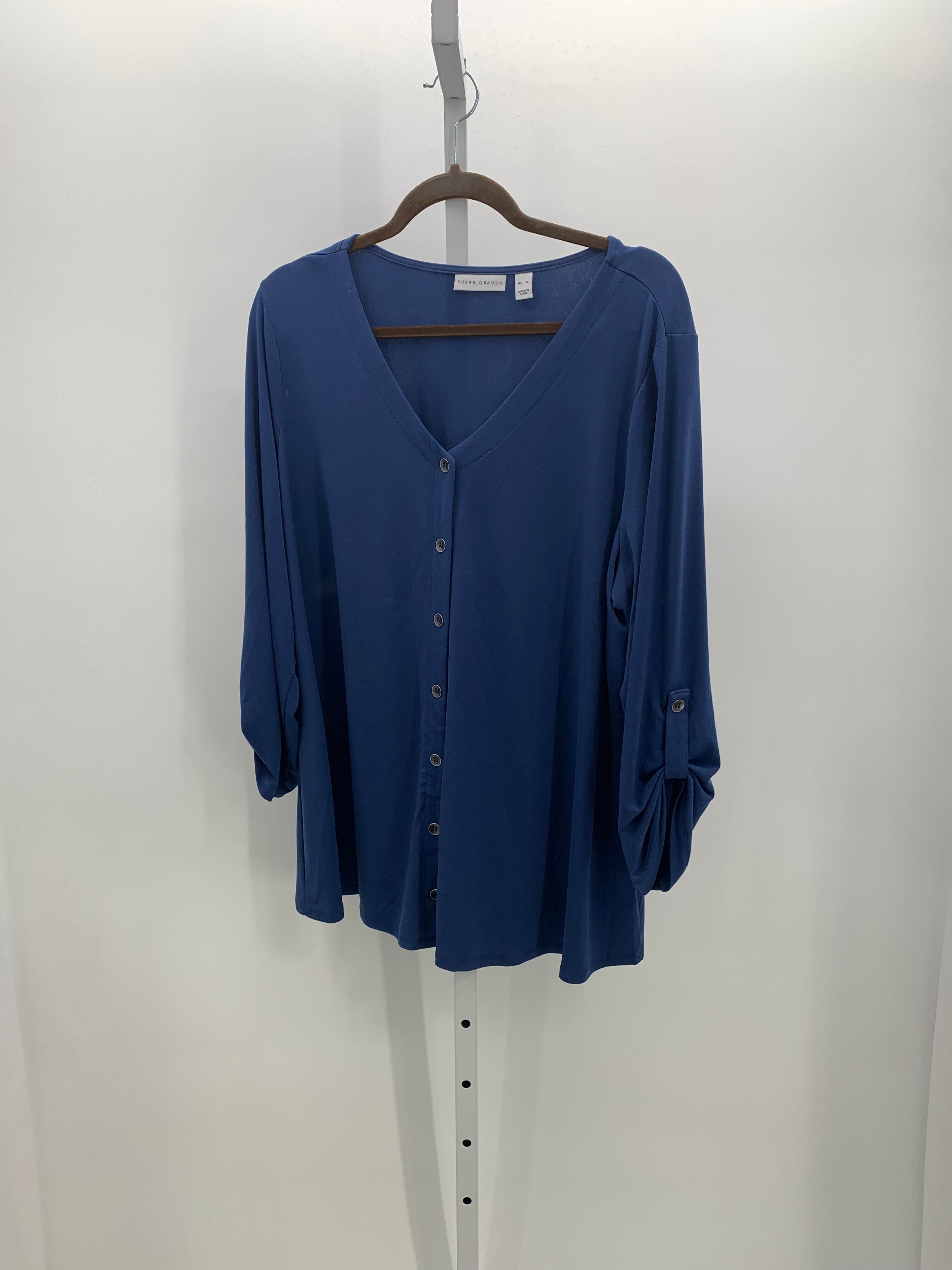 Susan Graver Size Extra Large Misses 3/4 Sleeve Shirt