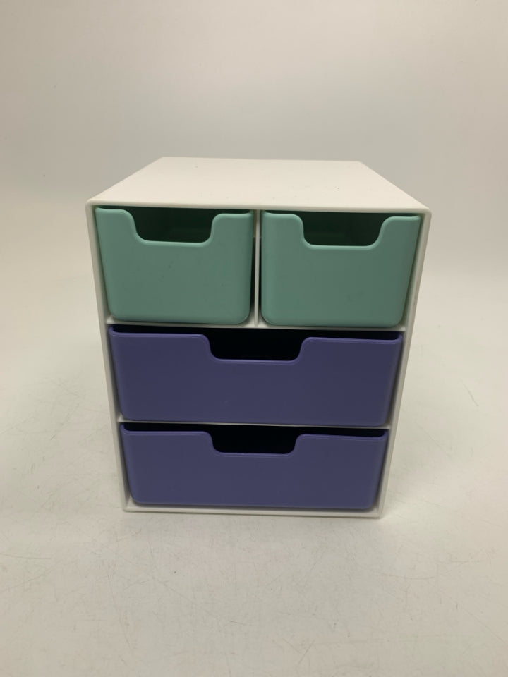 4 DRAWERS PLASTIC DESK ORGANIZER.