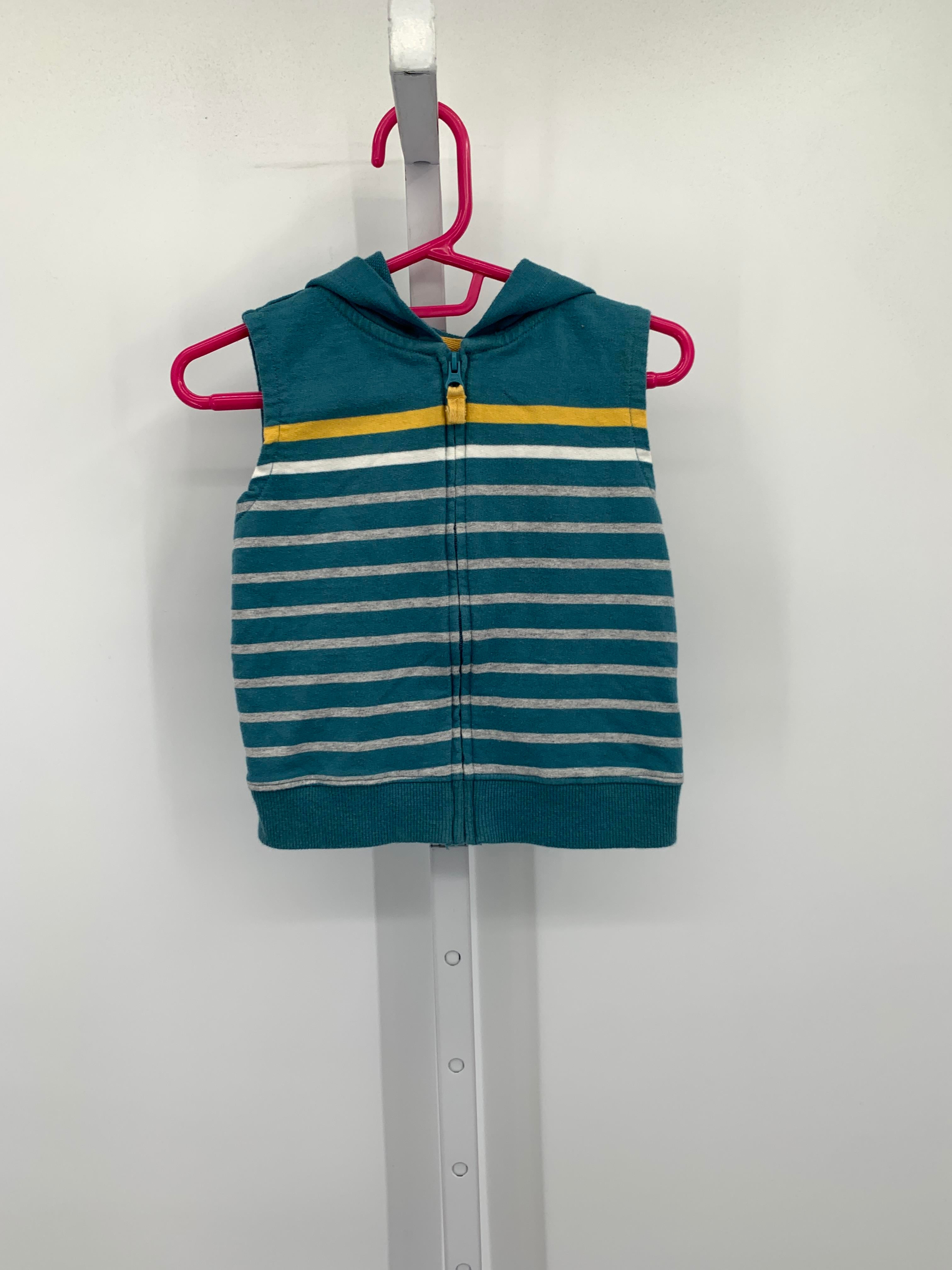 HOODED STRIPES ZIP KNIT