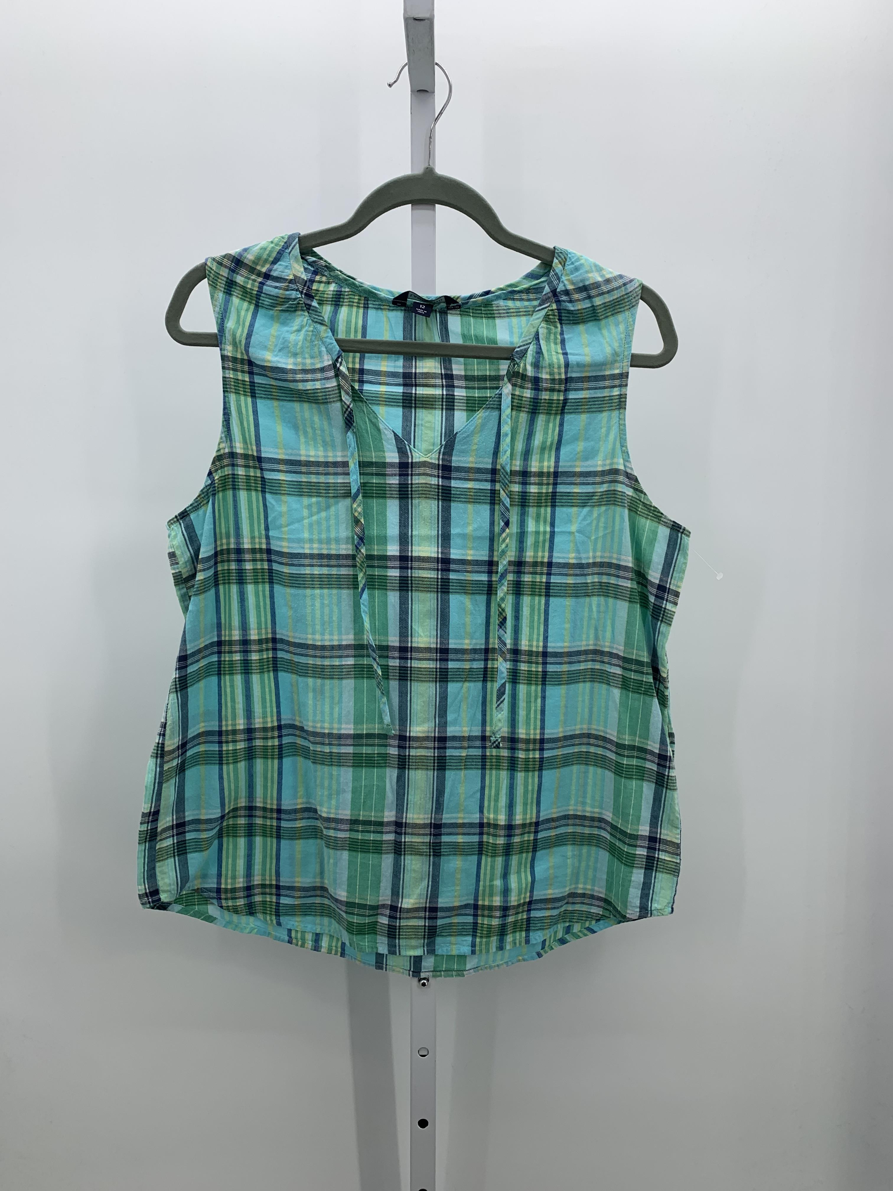 Lands End Size 12 Misses Sleeveless Shirt