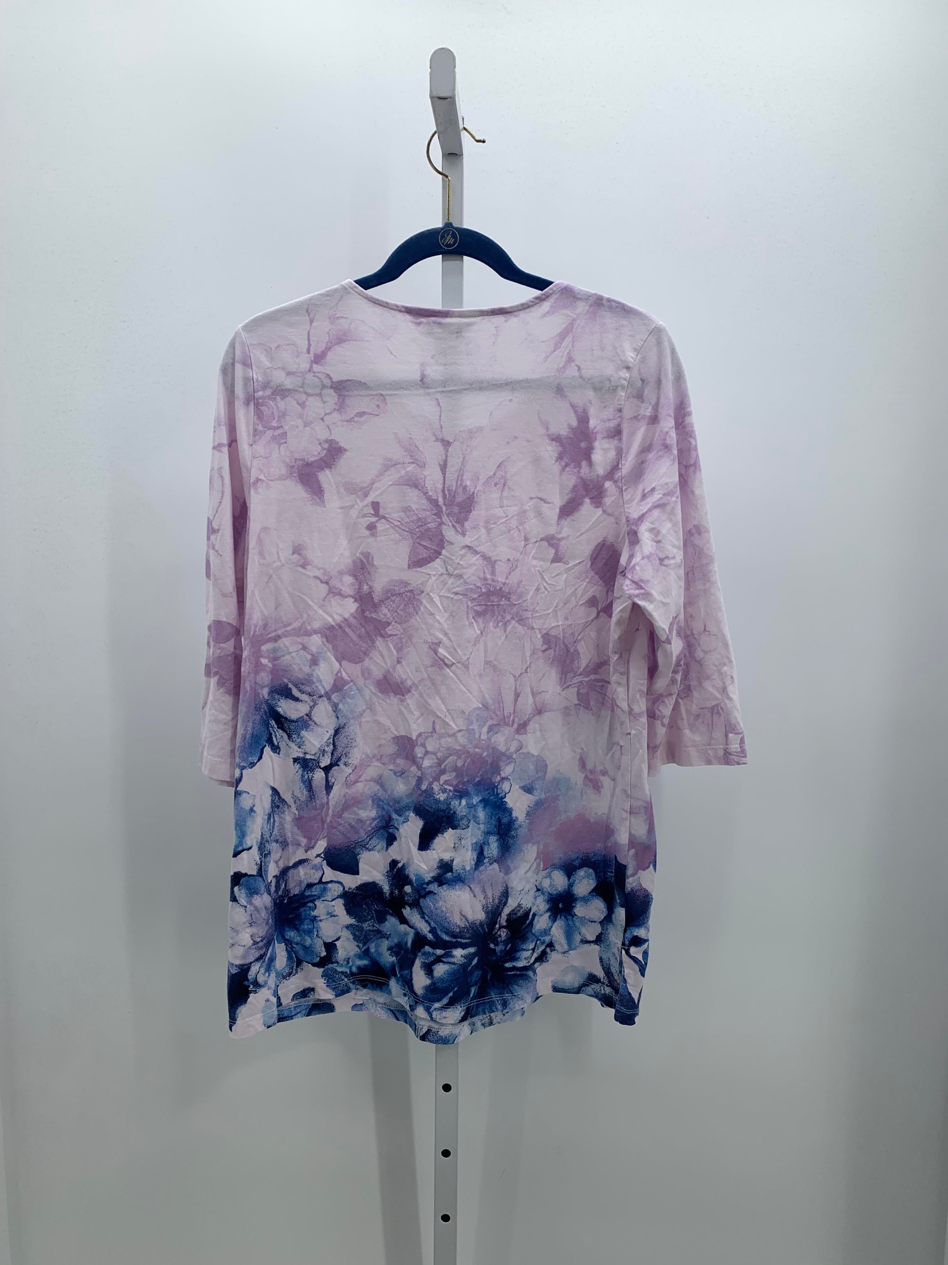 CJ Banks Size 1X Womens 3/4 Sleeve Shirt