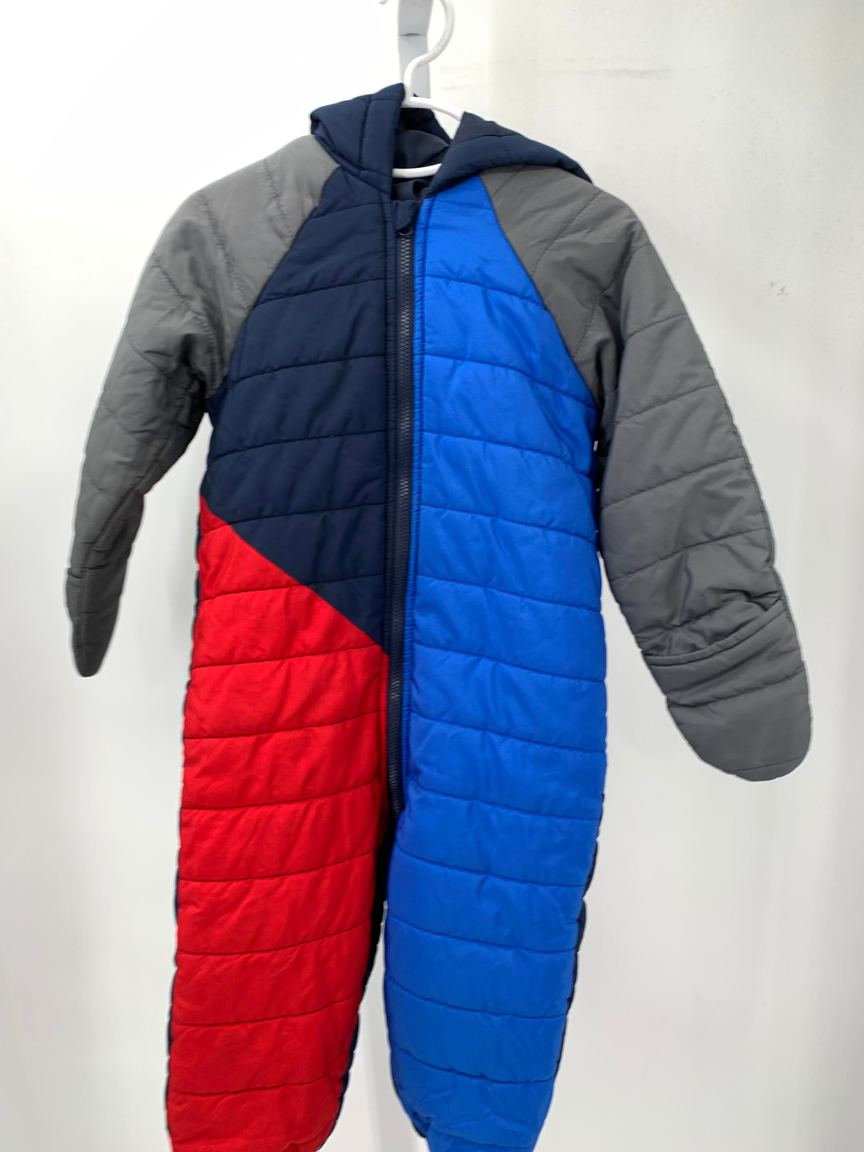 GREY HOODED PUFF SNOW SUIT
