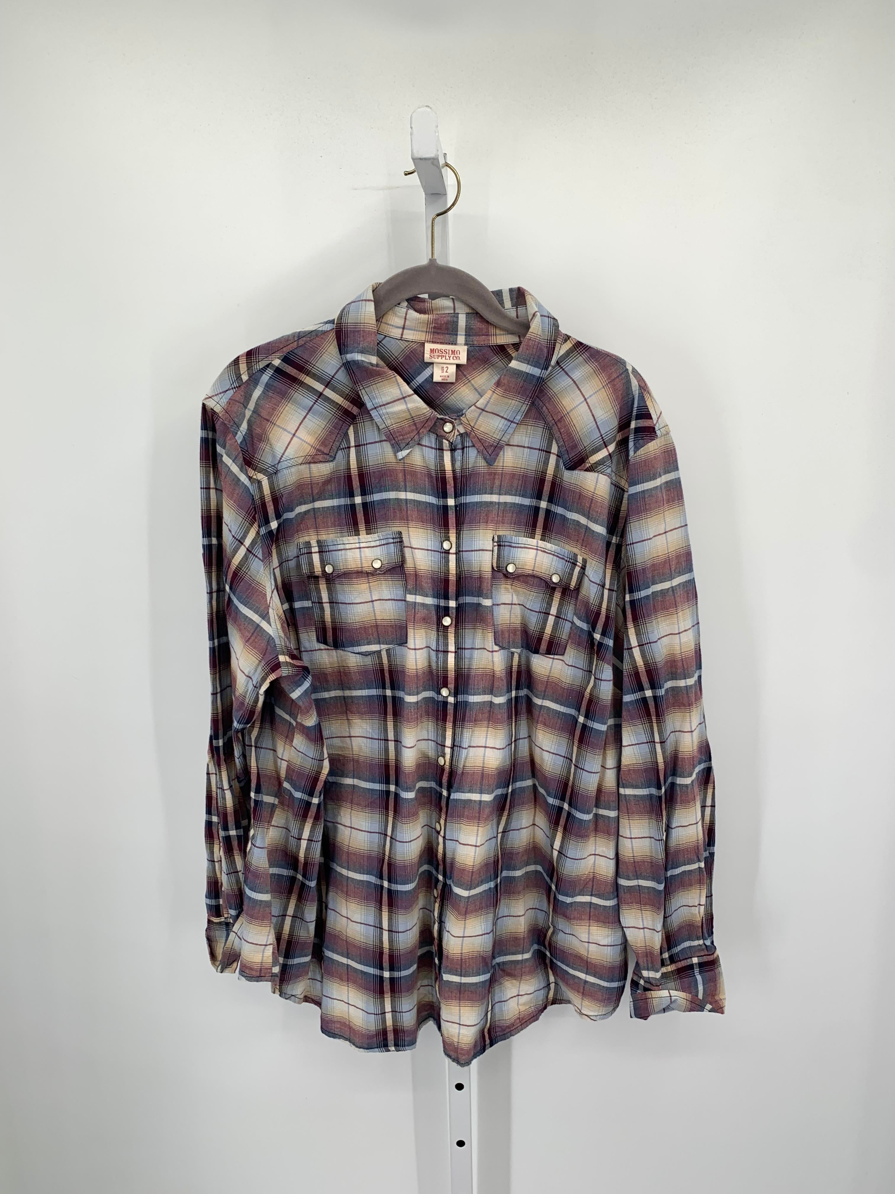 Mossimo Size 2X Womens Long Sleeve Shirt