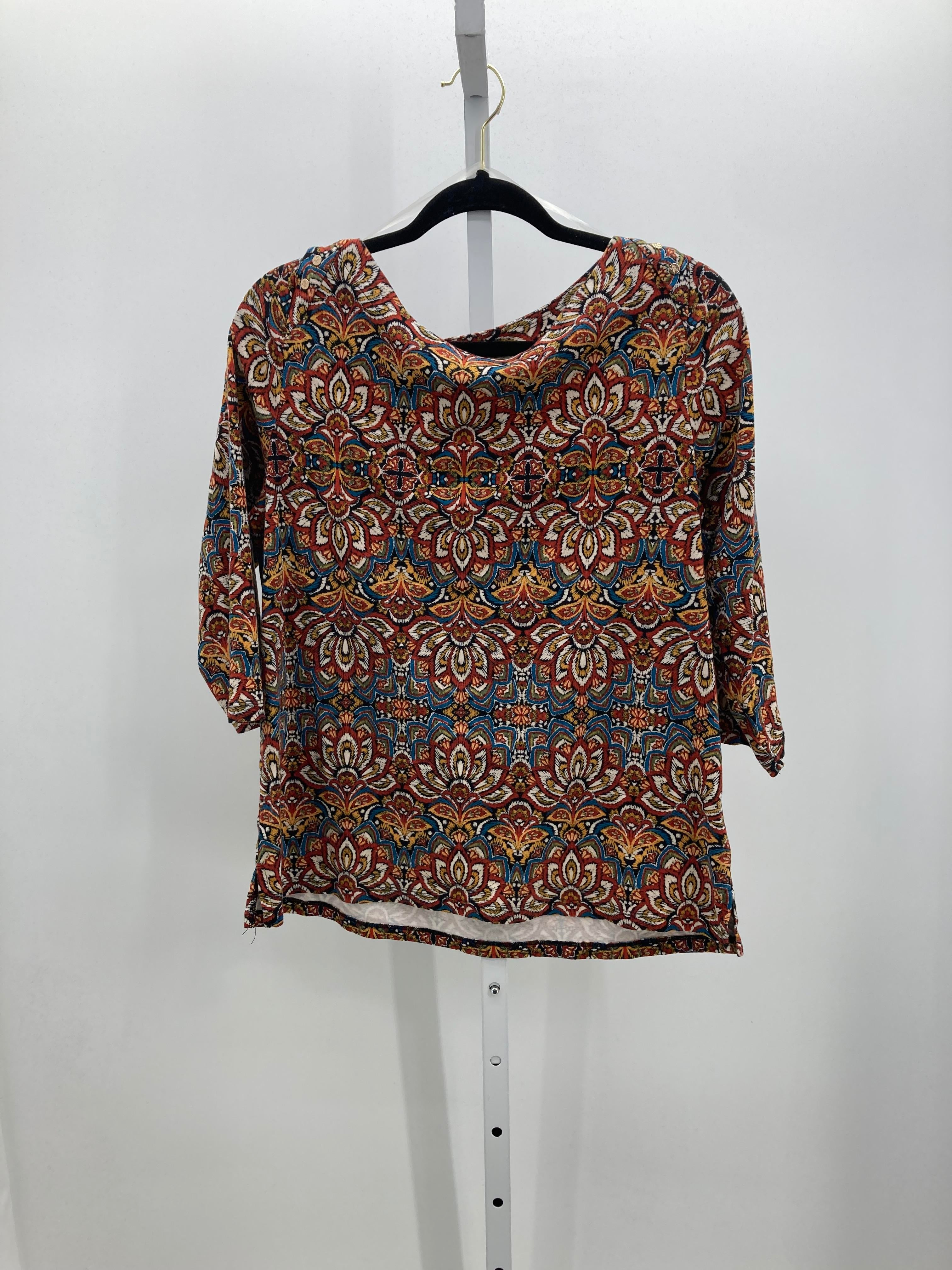 Rafaella Size Extra Large Misses 3/4 Sleeve Shirt