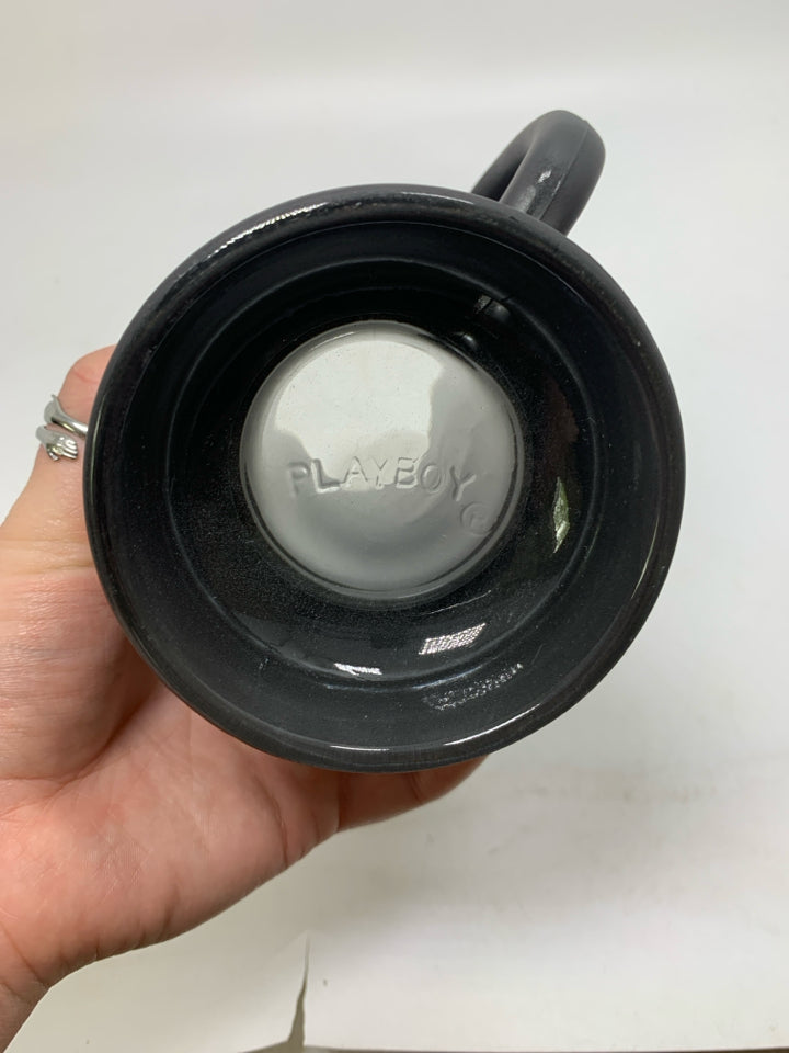 VTG MATTE BLACK PLAYBOY BEER STEIN.