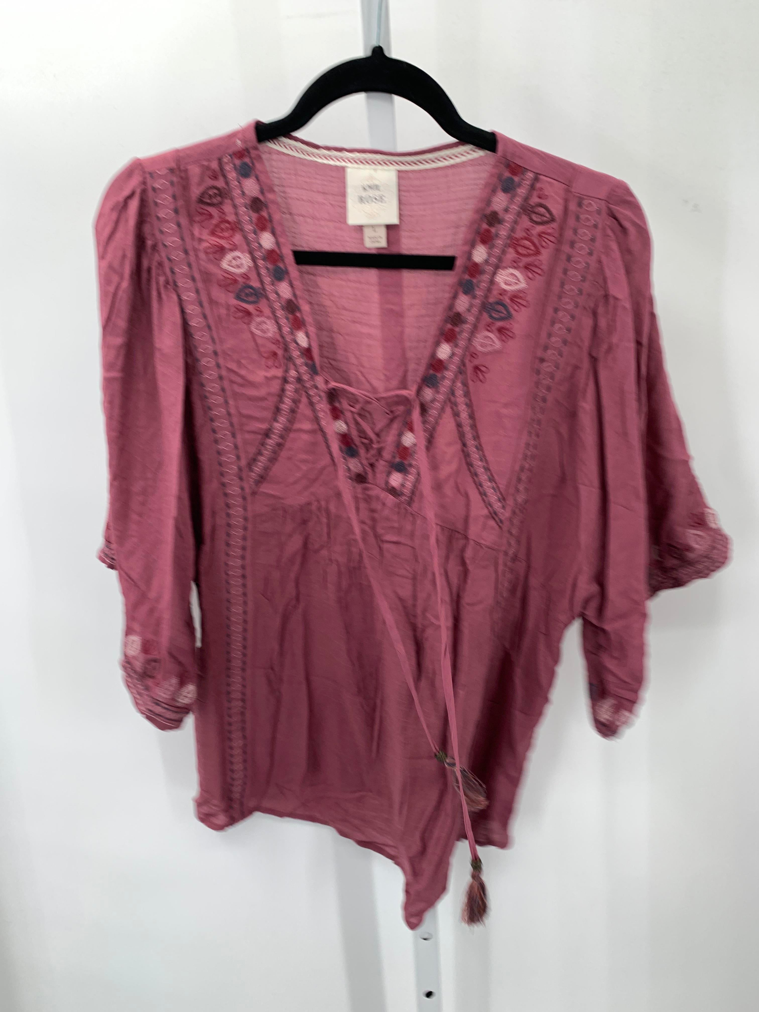 Knox Rose Size Large Misses Short Sleeve Shirt