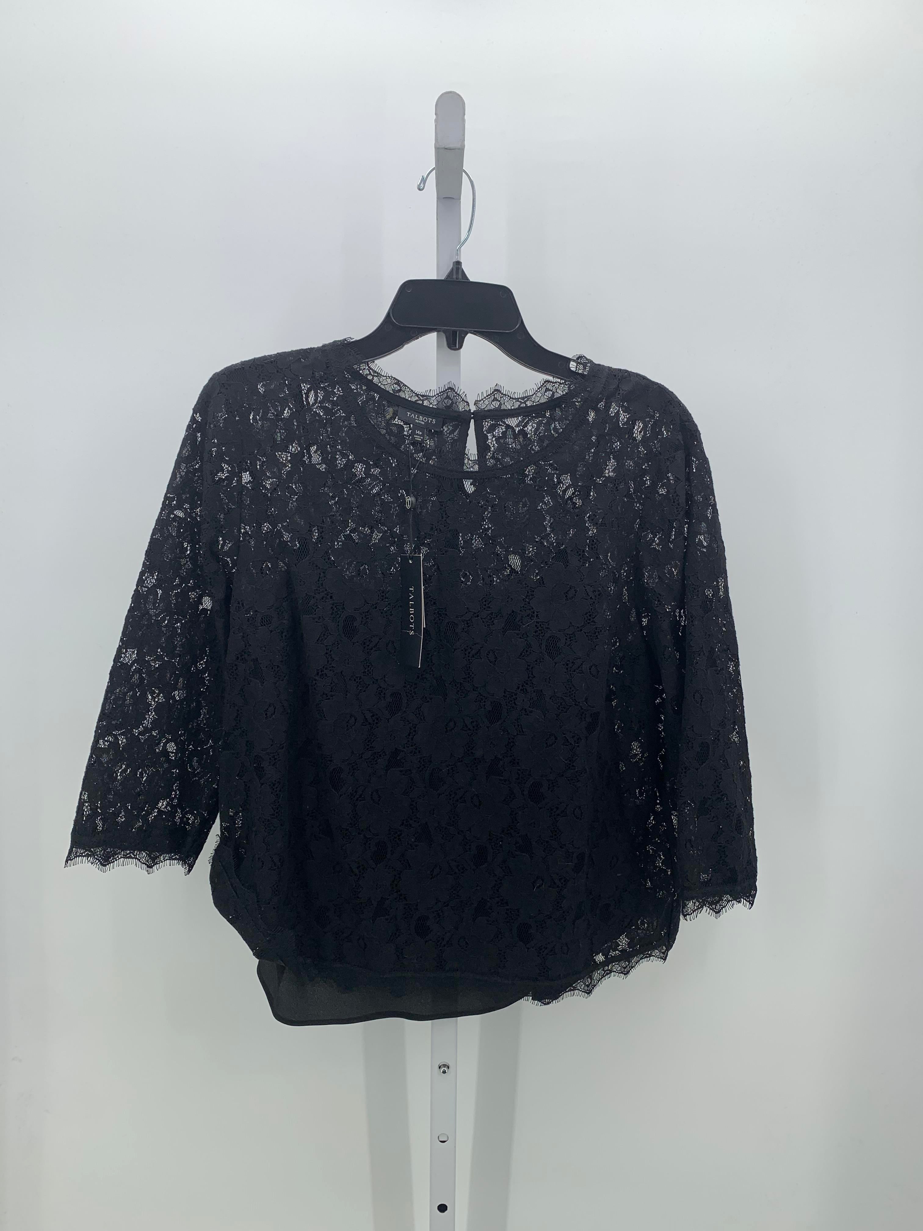 Talbots Size 14 Petite Petite 3/4 Sleeve Shirt