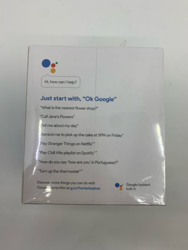 NIB GOOGLE MINI HOME- CHALK GA00210-US