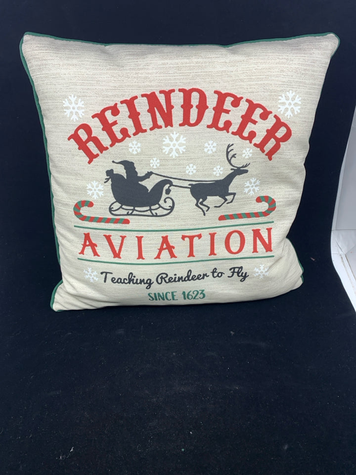 REINDEER TAN PILLOW.